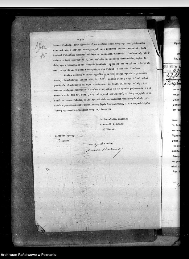 Obraz 20 z jednostki "Sprawy prawne dokumenty, wnioski i korespondencja z Departamentu Sprawiedliwości"