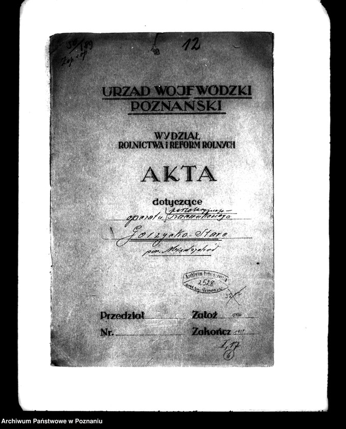 Obraz 4 z jednostki "Operat szacunkowy parcelowanego majątku Gorzycko-Stare powiatu międzychodzkiego"