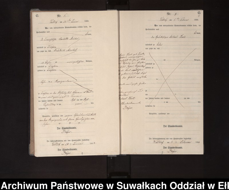 image.from.unit.number "Sterbe-Neben-Register des Königlichen Preussischen Standes-Amtes Orlen Kreis Loetzen"