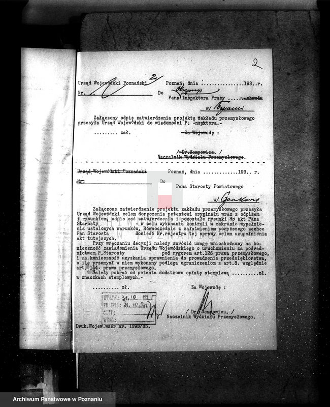 Obraz 6 z jednostki "Zatwierdzenie zakładu przemysłowego /kotłowni przy fabryce dywanów i chodników Firmy Wawel/ St. Kluze w Lubaszu"