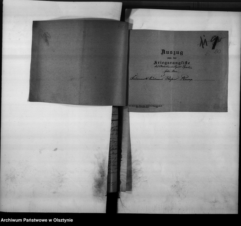 image.from.unit.number "Personal-Akten Richard Jacob Friedrich August Rump Pol. Major"