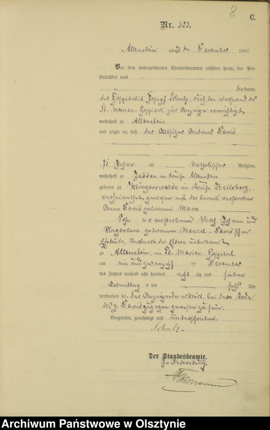 image.from.unit.number "Sterbe-Haupt-Register Tom II,Nr 317 - 332"
