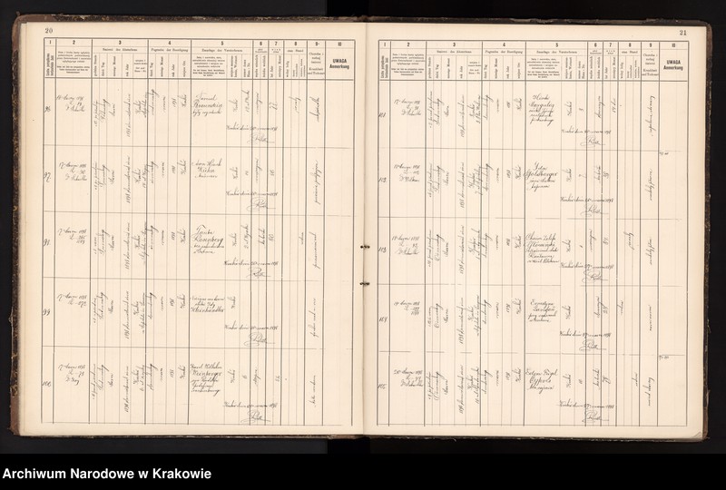 image.from.unit.number "Księga obejmująca wpisy wypadków śmierci Izraelitów w okręgu metrykalnym Krakowskim na rok 1898"