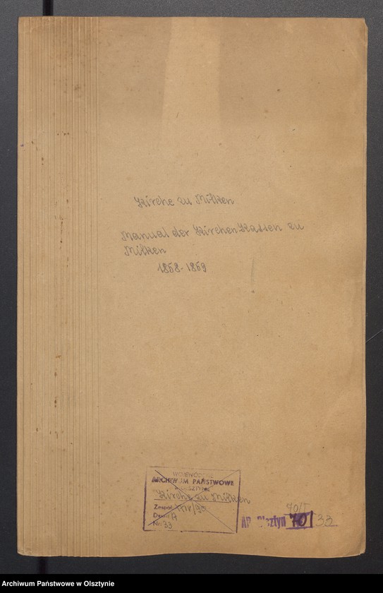 image.from.unit.number "Manual der Kirchen Kasse zu Milken"