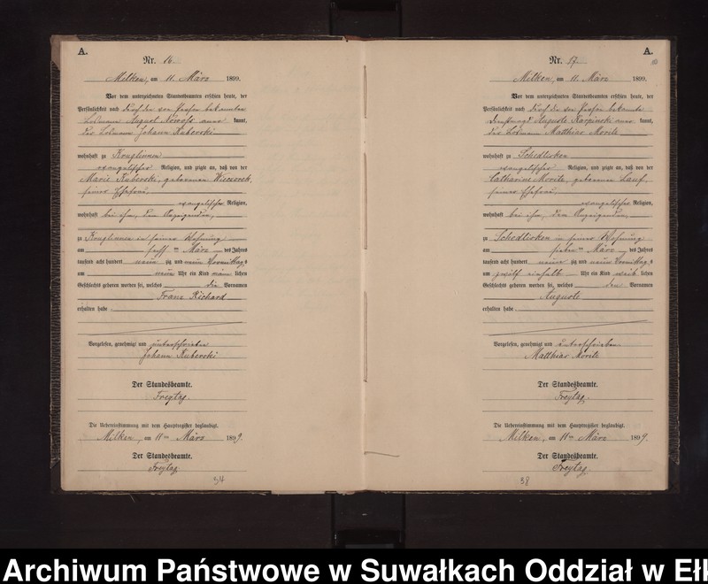 image.from.unit.number "Geburts-Neben-Register des Preussischen Standes-Amtes Stasswinnen Kreis Lötzen"