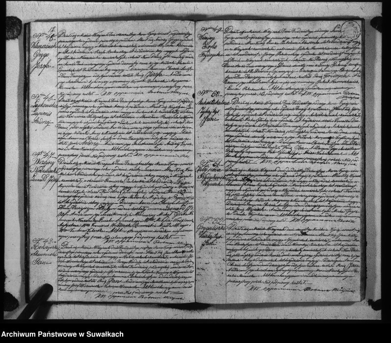 Obraz 9 z jednostki "Duplikat urodzonych, zaślubionych i umarłych parafii wiżajńskiej z roku 1851"
