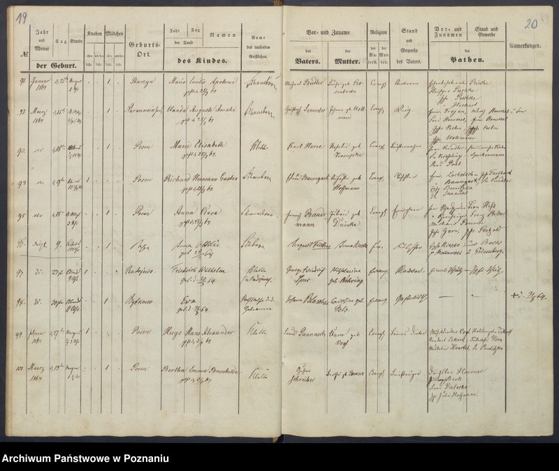 Obraz 13 z jednostki "[Akta urodzeń i chrztów, zapowiedzi i ślubów, zgonów i pogrzebów]"