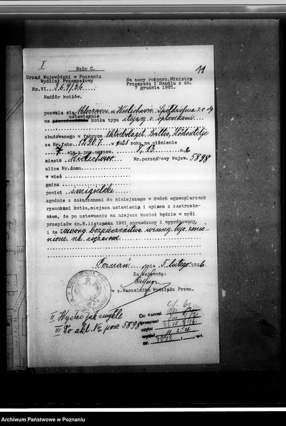 Obraz 15 z jednostki "Mleczarnia w Wielichowie - Spółdz. z ograniczoną odpowiedzialnością nr woj. kotła 5898"