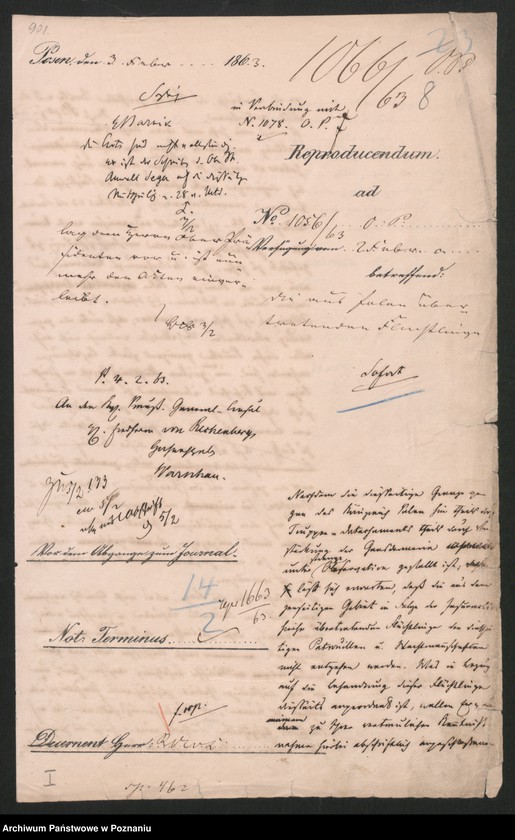 Obraz 13 z jednostki "Der Uebertritt polnischer und diesseitiger Untertanen auf preussisches und jenseitiges Gebiet während der polnischen Insurrektion und die dagegen getroffenen Massnahmen."