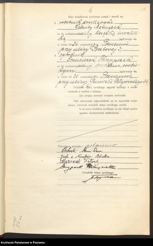 Obraz 14 z jednostki "Księga miejscowa małżeństw tom I [Rejestr główny małżeństw]"