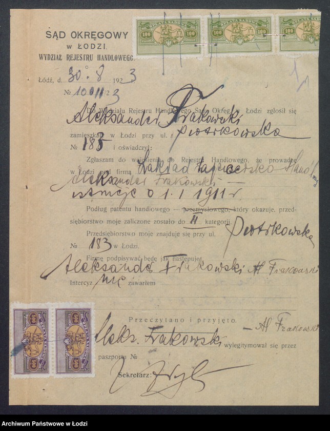 Obraz 3 z jednostki "Aleksander Frakowski – zakład tapicersko – handlowy"