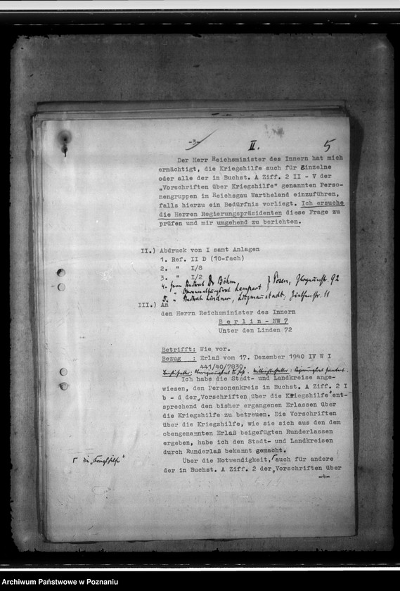 Obraz 9 z jednostki "Kriegshilfe - einschliesslich auslandsdeutsche Flüchtlinge - Vollzug."