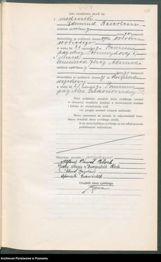 Obraz 15 z jednostki "Księga miejscowa małżeństw tom III [Rejestr główny małżeństw]"