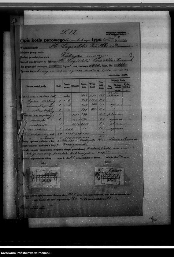 Obraz 7 z jednostki "Majątek Gryżyna pow. kościański, własność Lossow nadzór nad kotłami parowymi"