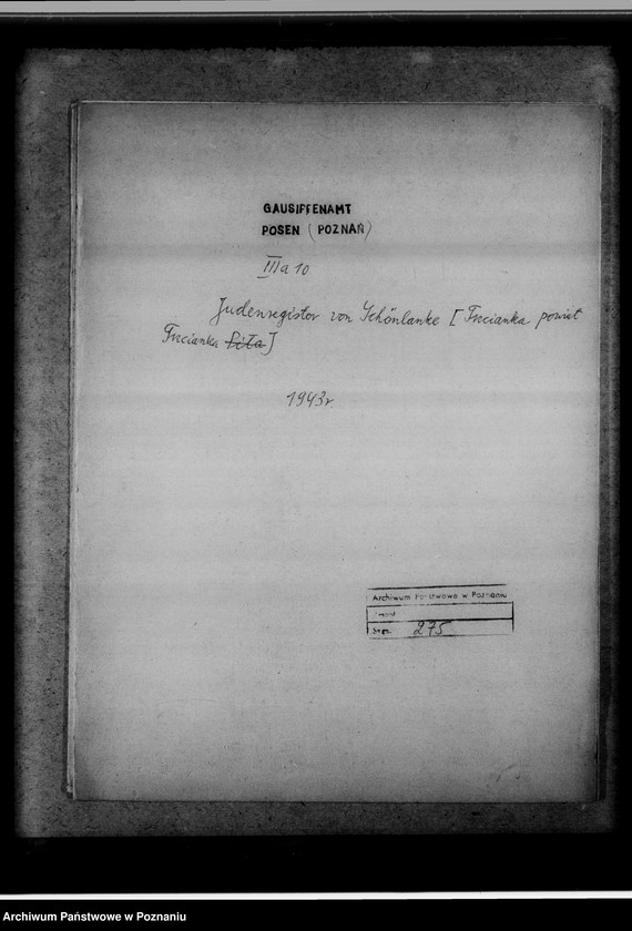 image.from.unit.number "Judenregister von Schönlanke [Trzcianka, powiat Trzcianka]"