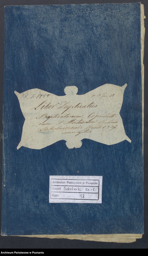 Obraz 2 z jednostki "Liber duplikus baptisatorum, copulatorum et mortuorum."