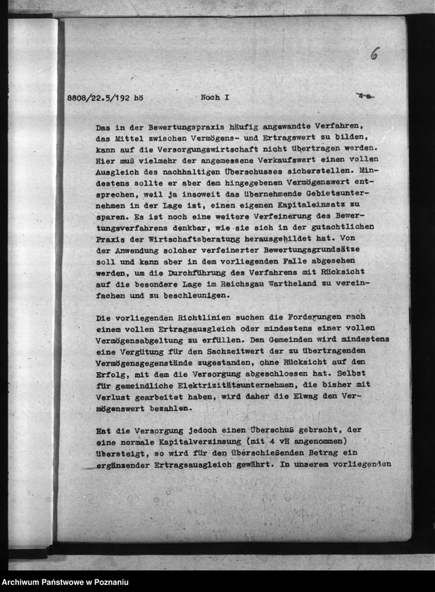 Obraz 10 z jednostki "Erläuterungen zu den Richtlinien für die Übertragung gemeindlicher Elektrizitätsversorgungsunternehmen auf die Elektrizitätswerke Wartheland A.G. - Posen"