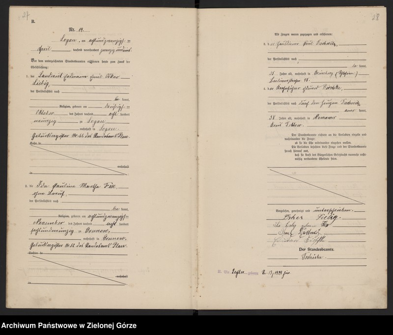 Obraz 16 z jednostki "[Księga małżeństw]"