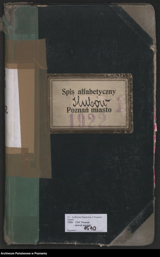 image.from.unit.number "Spis alfabetyczny małżeństw za 1922"