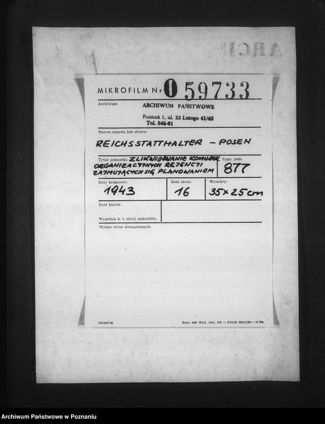 Obraz 2 z jednostki "Zlikwidowanie komórek organizacyjnych rejencji zajmujących się planowaniem"