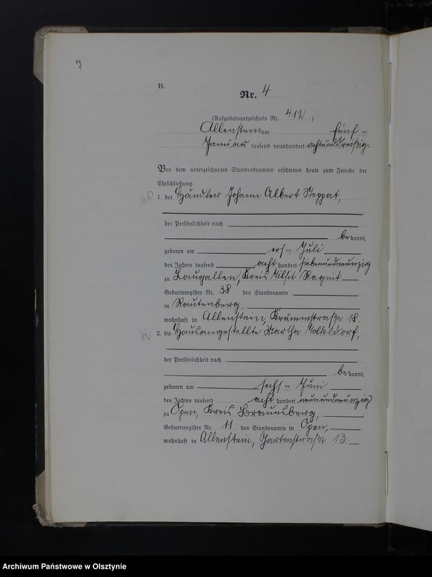 image.from.unit.number "Heirats-Haupt-Register Tom I, Nr 1-168"