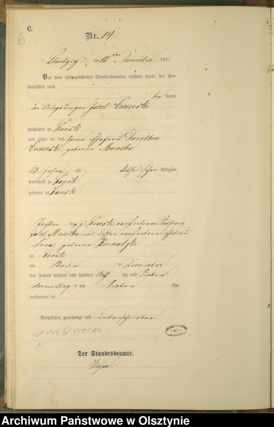 image.from.unit.number "Sterbe-Haupt-Register Nr 1 - 15"