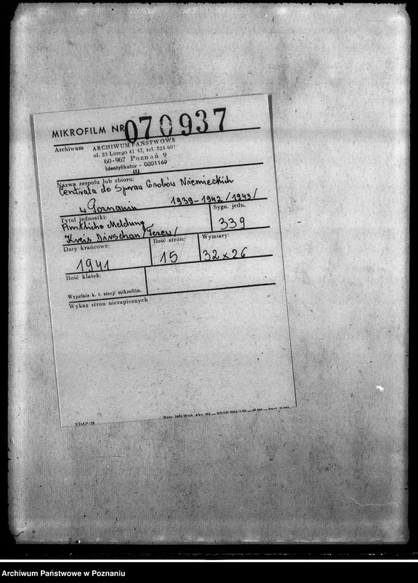 Obraz 2 z jednostki "Amtliche Meldung Kreis Dirschan (Tczew)"