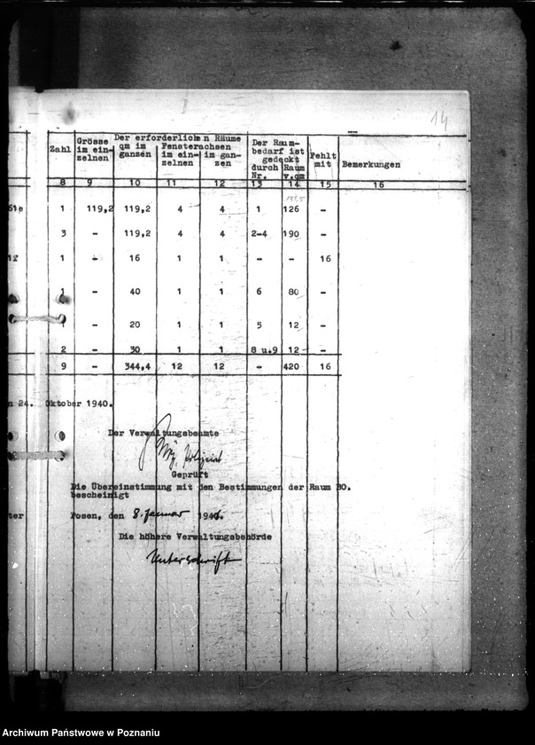 Obraz 19 z jednostki "Einrichtung von Wohlfahrtsräumen bei der staatlichen Polizeiverwaltung in Posen"