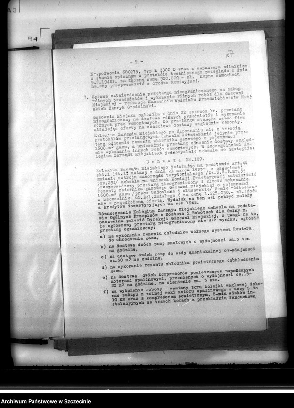 Obraz 15 z jednostki "Protokoły Kolegium Zarządu Miejskiego nr 27-68 (kopie)"