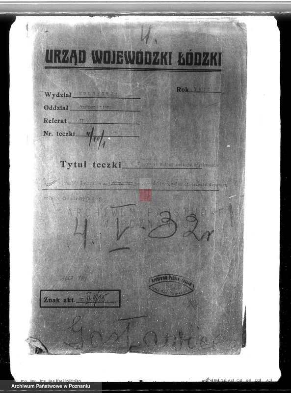 Obraz 4 z jednostki "Sprawa zmiany rodzaju użytkowania 426,34 ha gruntów leśnych w majątku Gosławice powiat koniński celem utworzenia deputatu rolnego dla staży leśnej"