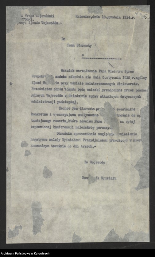 image.from.unit.number "[Konferencje wojewodów w Warszawie: zawiadomienia, porządki obrad, referaty ministerialne, materiały informacyjne wydziałów UWŚl, starostw i urzędów niezespolonych, przeważnie w sprawach gospodarczych i administracyjnych]"