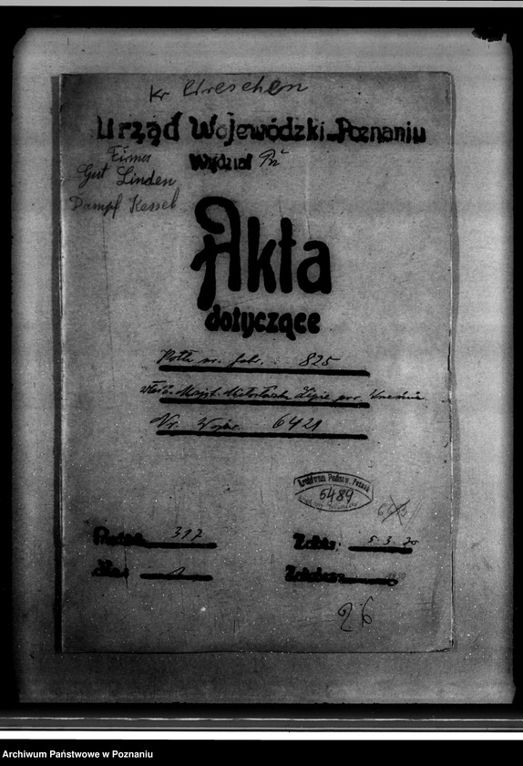 Obraz 4 z jednostki "Gorzelnia majątku Lipie powiat wrzesiński nr woj. 6421"