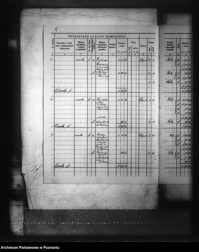 Obraz 9 z jednostki "Ostateczny rejestr pomiarowy majątku Trzebień i Wudzynek powiatu bydgoskiego"