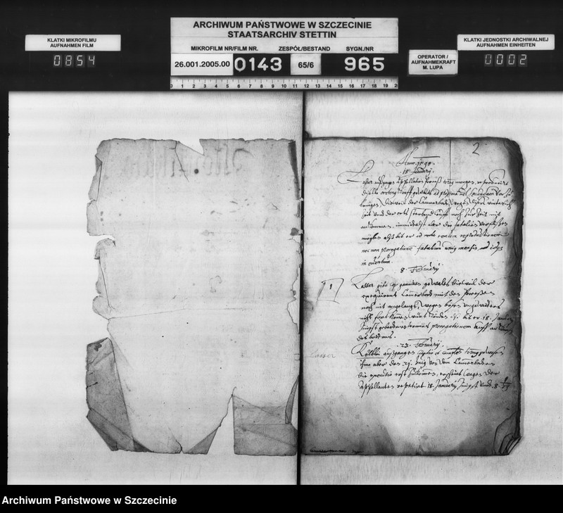 Obraz 3 z jednostki "Die Brüder Karsten und Andreas v. Münchow zu Marsin und Karzenburg / die Erben des Lorenz v. Somnitz zu Bewersdorf: Darlehnsschuld."