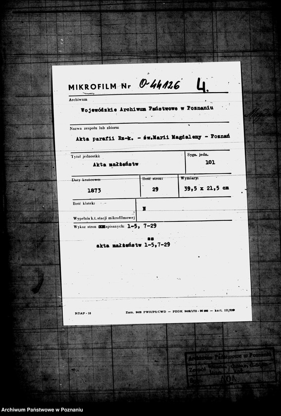 Obraz 1 z jednostki "Księga małżeństw"