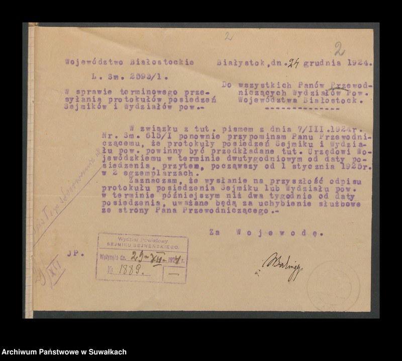 image.from.unit "Sprawy dotyczące posiedzeń Sejmiku i Wydziału Powiatowego [w Sejnach]"