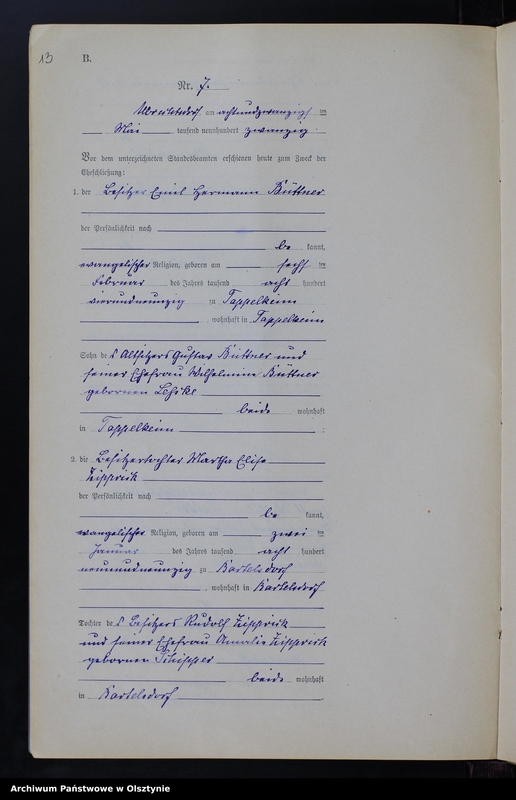 image.from.unit.number "Heiraths-Neben-Register Nr 1 - 29 [ Księga małżeństw - wtóropis ]"