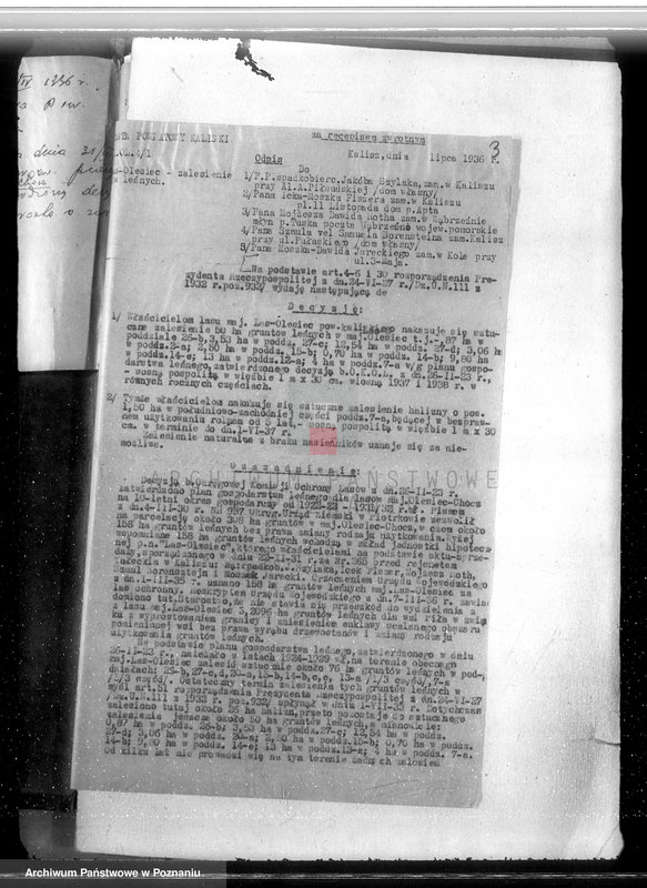 Obraz 7 z jednostki "Majętność /leśna/ Olesiec-Chocz powiat koniński"