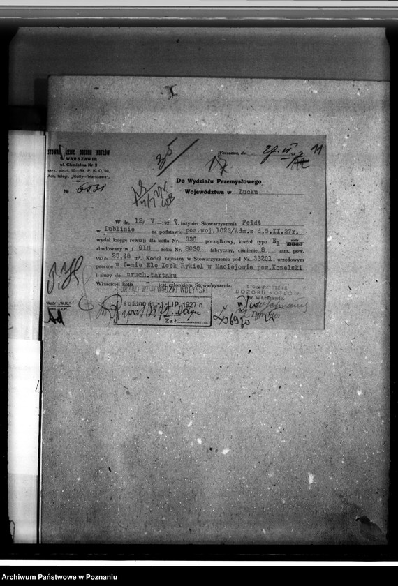 Obraz 15 z jednostki "Młyn P. Weinerta w Koźminie pow. krotoszyński nr woj. kotła 6621"
