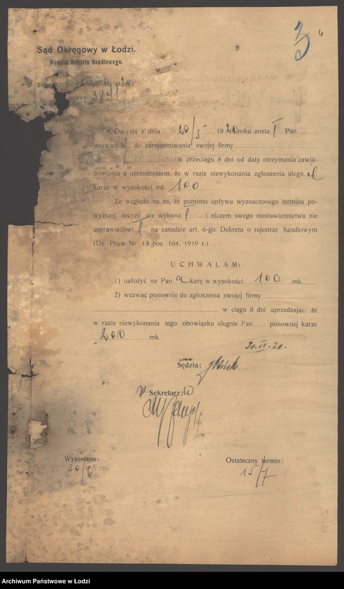 Obraz 6 z jednostki "Mendel Gliksman- sprzedaż pończoch"