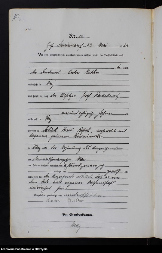 image.from.unit.number "Sterbe-Haupt-Register Nr 1-25"