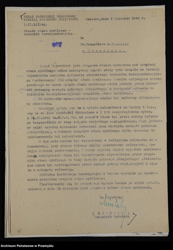 image.from.collection.number "Utworzenie Urzędu Stanu Cywilnego w Przemyślu111"