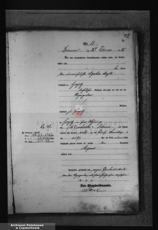 image.from.unit.number "[Pierwopis aktów urodzeń z 1885 roku]."