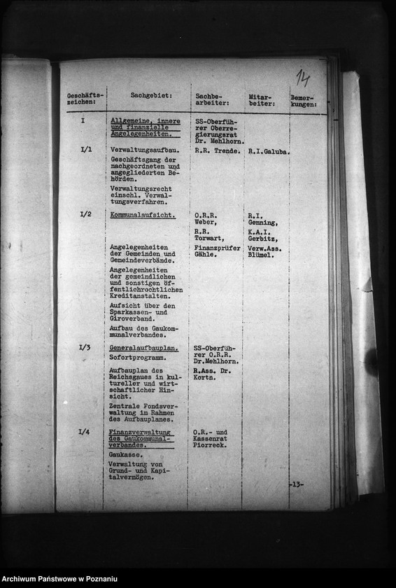 Obraz 18 z jednostki "Geschäftsverteilungsplan (urzędu namiestnika)"