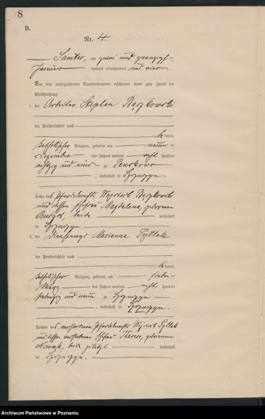 Obraz 10 z jednostki "Heiraths-Haupt-Register"