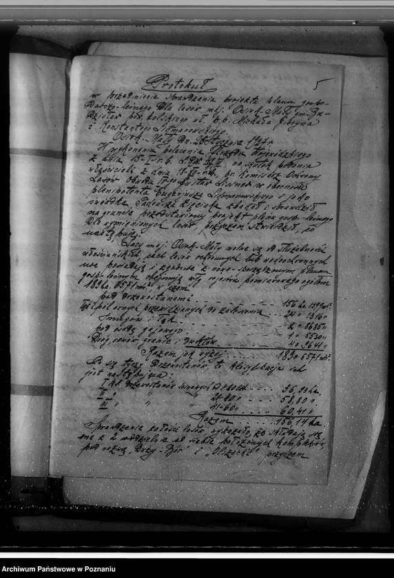 Obraz 9 z jednostki "Zatwierdzenie nowo sporządzonego projektu planu gospodarstwa dla majątku Osiek-Mały powiat kolski gmina Budzisław"