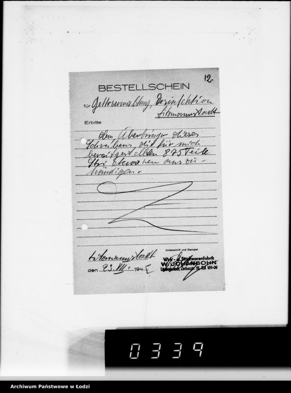 Obraz 16 z jednostki "[Odbiór wyrobów dzianych przez firmę W.Johansohn w Łodzi]"