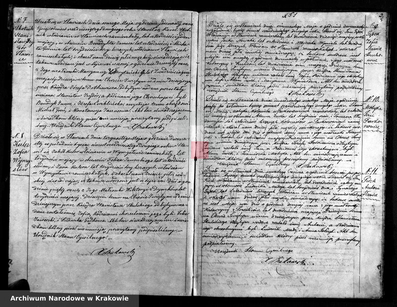 Obraz z zespołu "Akta stanu cywilnego Parafii Rzymskokatolickiej w Sławicach"