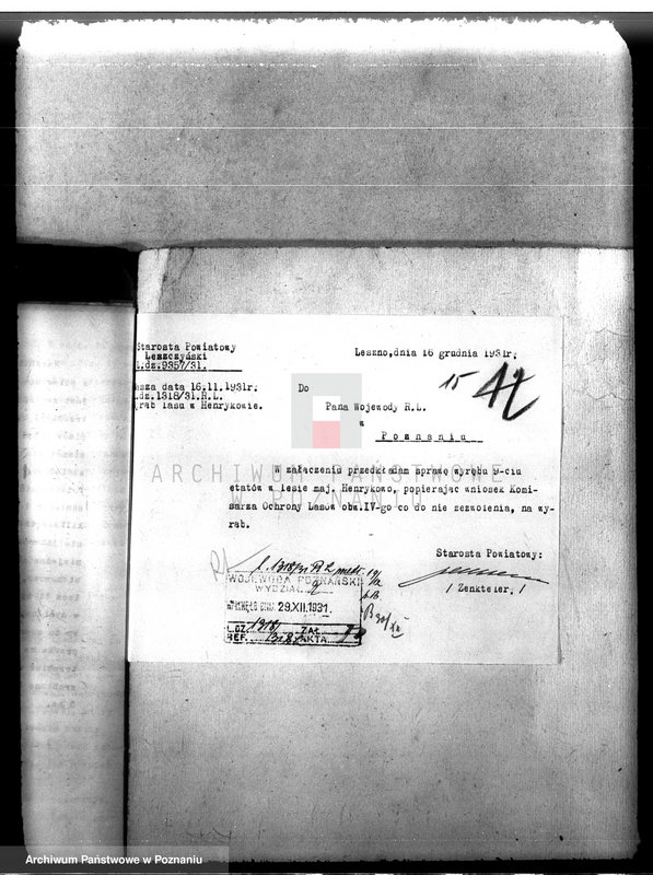 image.from.unit.number "Nadzór nad gospodarką w lasach majątku Henrykowo powiat leszczyński"