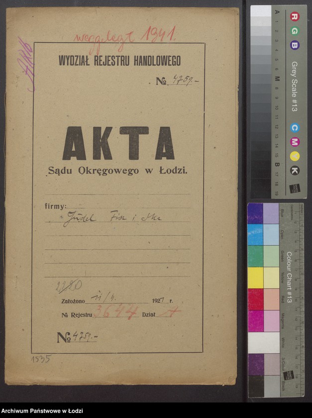 Obraz 2 z jednostki "Judel Fisz, Fajtel Berman- Judel Fisz i S-ka- wyrób i sprzedaż manufaktury"